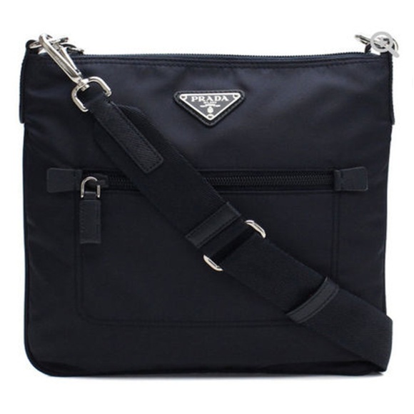 Prada Handbags - Prada Tessuto Nylon Messenger/Crossbody Black